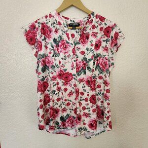 JTB Rose Floral Leah Drop Shoulder Women's Size Medium